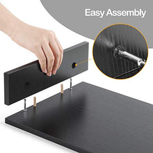 Load image into Gallery viewer, AEMS01L Dual Monitor Stand Riser- 3 Shelf Screen Stand with Adjustable Length and Angle (Black)