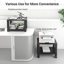 Load image into Gallery viewer, AEPS01 Under Desk Printer Stand - 2 Tier Mobile Printer Cart