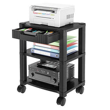 Load image into Gallery viewer, AEPS02 3 Tier Height Adjustable Printer Stand with Drawer for Printer, Scanner & Fax