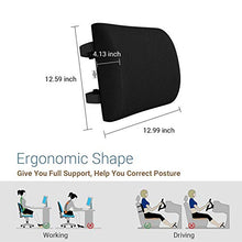 Load image into Gallery viewer, AELP01B Lumbar Support Pillow, Memory Foam Back Cushion