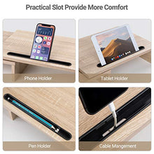 Load image into Gallery viewer, AEMS01L Dual Monitor Stand Riser- 3 Shelf Screen Stand with Adjustable Length and Angle