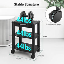 Load image into Gallery viewer, AEPS02 3 Tier Height Adjustable Printer Stand with Drawer for Printer, Scanner & Fax