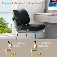 Load image into Gallery viewer, AESS01 Seat Cushion & Lumbar Support - Memory Foam Ergonomic Lumbar Support Pillow