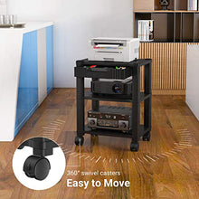 Load image into Gallery viewer, AEPS02 3 Tier Height Adjustable Printer Stand with Drawer for Printer, Scanner & Fax