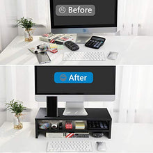 Load image into Gallery viewer, AELL2 Monitor Stand Riser - 16.5 Inch 2 Tier Desk Organizer Stand