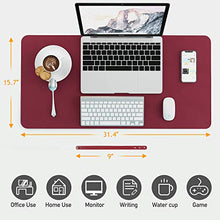 Load image into Gallery viewer, AEDP02 Dual-Sided Desk Pad - 31.5 Inch x 15.7 Inch Desk Mat