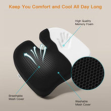 Load image into Gallery viewer, AESS01 Seat Cushion & Lumbar Support - Memory Foam Ergonomic Lumbar Support Pillow