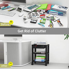 Load image into Gallery viewer, AEPS02 3 Tier Height Adjustable Printer Stand with Drawer for Printer, Scanner & Fax