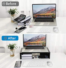 Load image into Gallery viewer, AELL1 Monitor Riser Stand - 16.5 Inch Desk Organizer Stand