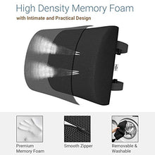 Load image into Gallery viewer, AELP01B Lumbar Support Pillow, Memory Foam Back Cushion