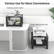 Load image into Gallery viewer, AEPS01 Under Desk Printer Stand - 2 Tier Mobile Printer Cart
