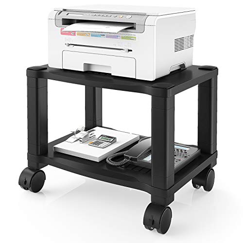 AEPS01 Under Desk Printer Stand - 2 Tier Mobile Printer Cart