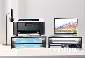 AELL2 Monitor Stand Riser - 16.5 Inch 2 Tier Desk Organizer Stand