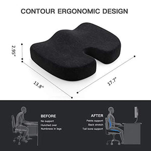 AESC01 Seat Cushion, Comfortable Gel-Enhanced Seat Pad for Office Chair Car Seat