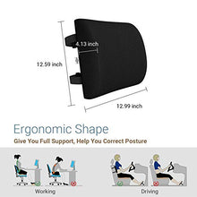Load image into Gallery viewer, AELP01B Lumbar Support Pillow, Memory Foam Back Cushion
