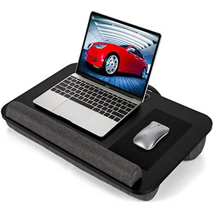 AELD01 Lap Desk - Fits Up to 17 Inch Laptop Lap Desk with Dual Cushion